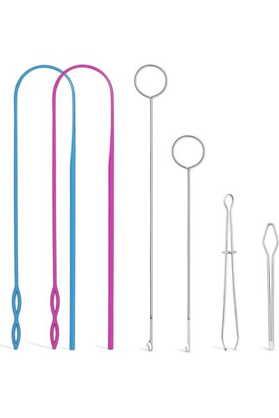 TERRIFI Plastic Drawstring Threader Tool Set, Loop Turner Sewing Kit, Metal T...