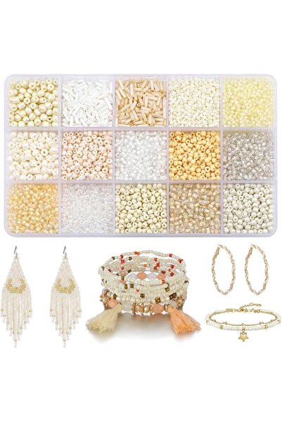 TERRIFI 15 Colors Mixed Glass Seed Beads Kit, Small 2mm 3mm 4mm Colorful Seed...