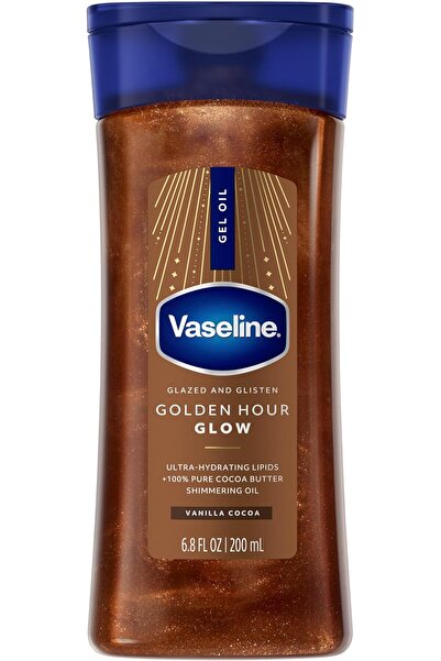 vaseline gluta glow فازلين جل أويل للجسم بلمعان ذهبي ورائحة الفانيليا والكاكا...