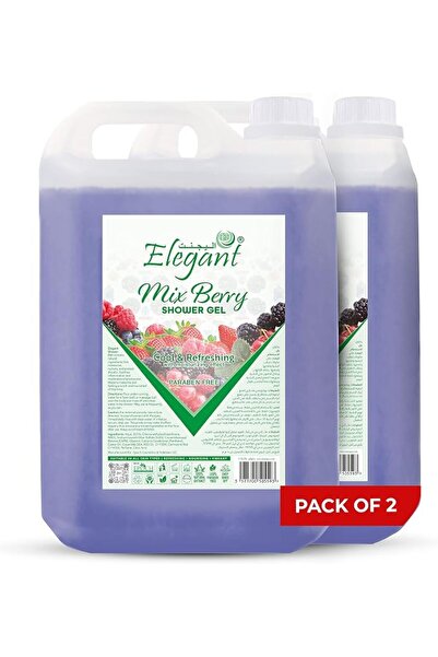 AFS Elegant Elegant Shower Gel REFILL | Mix Berry | 5 Liter | TWIN PACK (Pack...