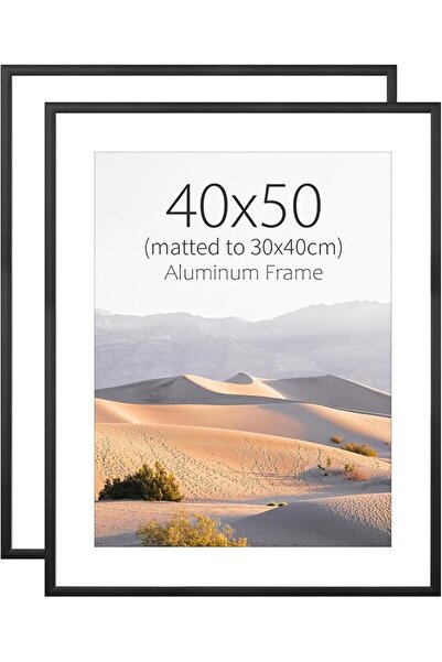 ATOBART مجموعة إطارات صور مقاس 30×40 سم، ذهبية اللون، مصنوعة من الألومنيوم وا...