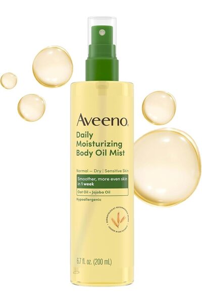AVEENO رذاذ زيت الجسم اليومي المرطب مع زيت الشوفان والجوجوبا للبشرة الجافة وا...
