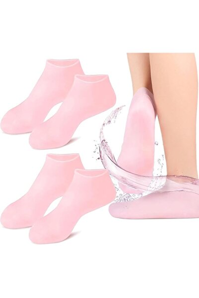 Arabest Silicone Moisturizing Socks, 2 PCS Pink Aloe Infused Gel Socks, Anti-...