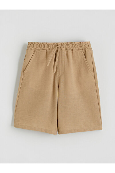 LC Waikiki Two Mt Shop Quality Brown Boys' Shorts with Elastic Waistband