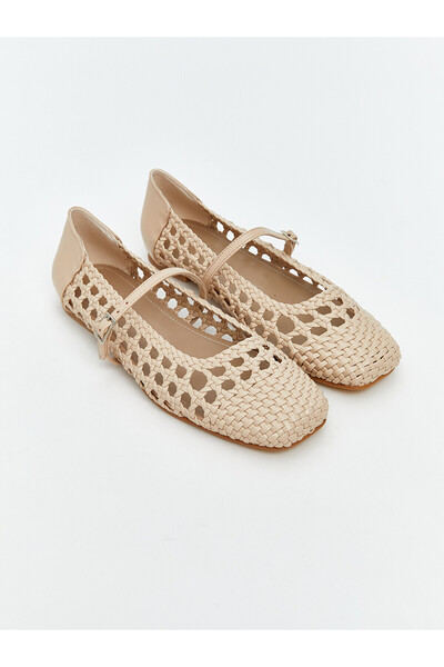 LC Waikiki Alita City Koor Beige Women's Flat Shoes with a Difference