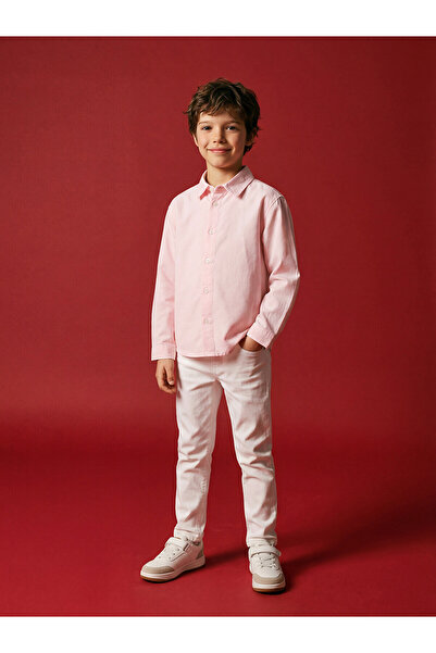 LC Waikiki Two Mt Shop Quality Lcw Kids White Basic Gabardine Boys' Trousers