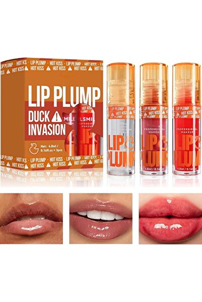 SWIUKPHE Fat Oil Lip Gloss, 3 Colors Duck Lip Plump High Pigment Plumping Lip...