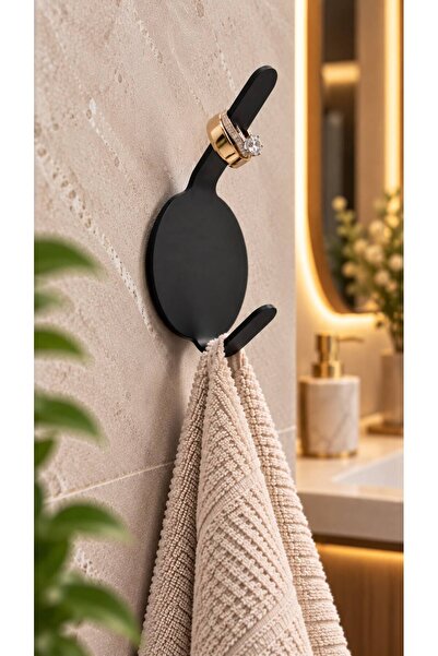 VENON 1 ADET SİYAH FLEX MİNİ ✨KENDİNDEN YAPIŞKANLI ✨ METAL ✨ Banyo Havlu & Yü...