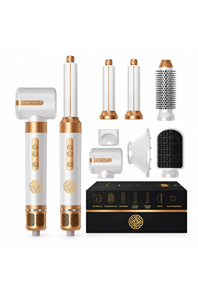 POKKO AirGlow 7'si 1 Arada Saç Şekillendirici 110.000 RPM Hızlı Kurutma ve Ot...