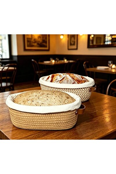 NIUBI 2 PCS Bread Proofing Basket, Round Oval Banneton，10" Oval Sourdough Pro...