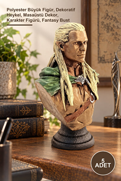 Yenilig 5 Pieces of Legolas Bust – Polyester Large Figure, Decorative Statue,...