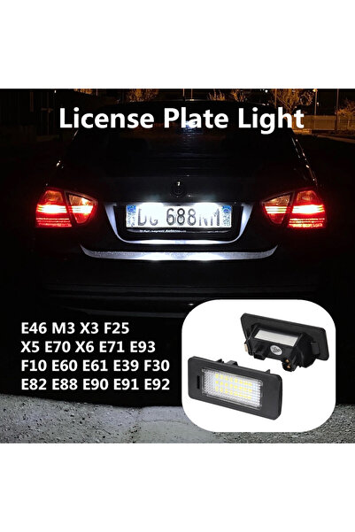 Choice White Error Free LED Car License Plate Light Bulbs Accessories For BMW...