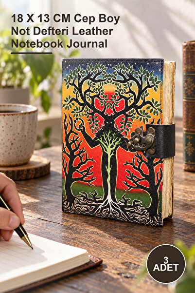 Yenilig 3 Leather Notebooks – 18 X 13 cm Pocket Size Notepad Leather Notebook...