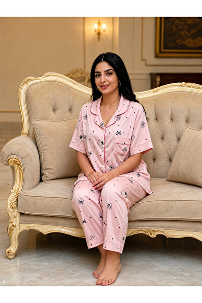 Vyora بيجامة نسائية A7463 لون وردي مقاس L