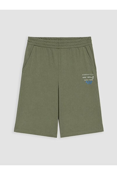 LC Waikiki Two Mt Shop Quality Khaki Regular Fit Printed Boys' Shorts