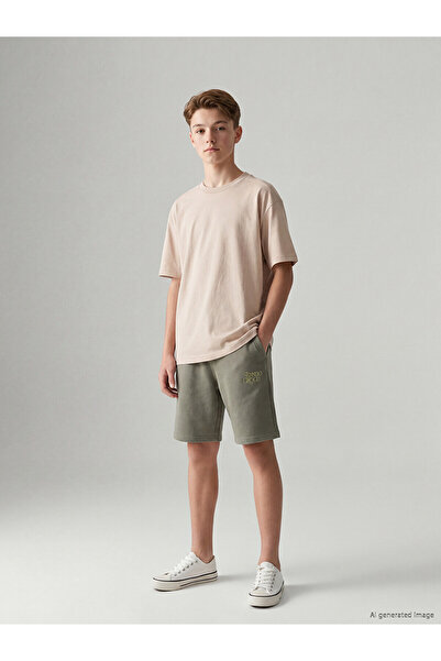LC Waikiki Two Mt Shop Quality Lcw Kids Khaki Printed Boys' Shorts