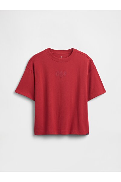 GAP Erkek Çocuk Kırmızı Oversized T-Shirt