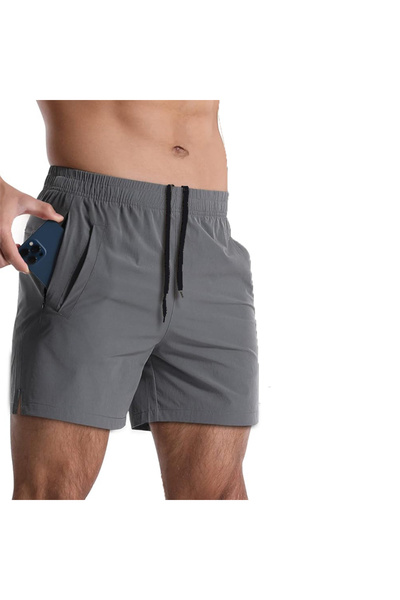 Choice شورت EurUs S باللون الرمادي الداكن للرجال، شورت رياضي للياقة البدنية، ...