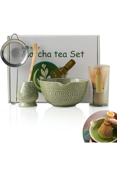 Generic Matcha Tea Set 5Pcs, Japanese Matcha Whisk Set Include Matcha Tea Bow...