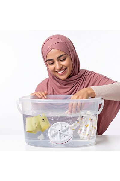 Generic Brand غسالة صغيرة محمولة بالموجات فوق الصوتية وتوربو | تعمل بـ USB لغ...