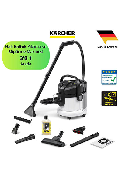 SE 4 Plus Spezial Halı, Koltuk , Döşeme Yıkama & Süpürme Makinesi 1000W 4L Çift Hazneli, Ev ve Araç