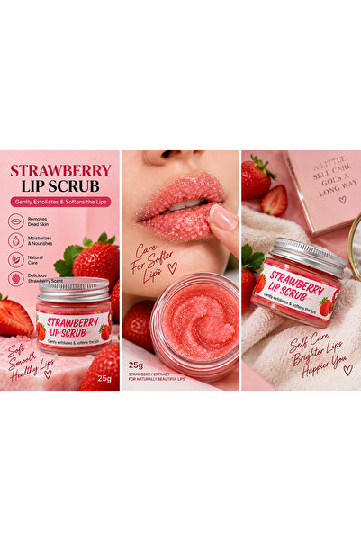 Generic Brand Strawberry Lip Scrub 25g – Moisturizing & Exfoliating Lip Care
