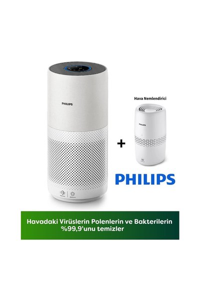 Philips 98 m² Etki Güçlü Wi-Fi Bağlantılı Hava Temizleyici Sigara Dumanı ve Kötü Kokuları Hızla Süzen Aktif