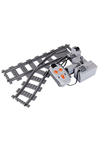 Choice Turn left MOC City Train Rail Crossing Tracks Set Stud Gap Triple Swit...