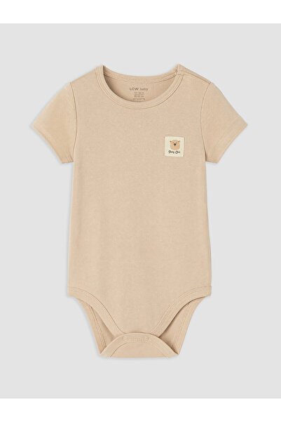 LC Waikiki Two Mt Shop Quality Lcw Baby Beige Plain Short Sleeve Baby Boy T-S...