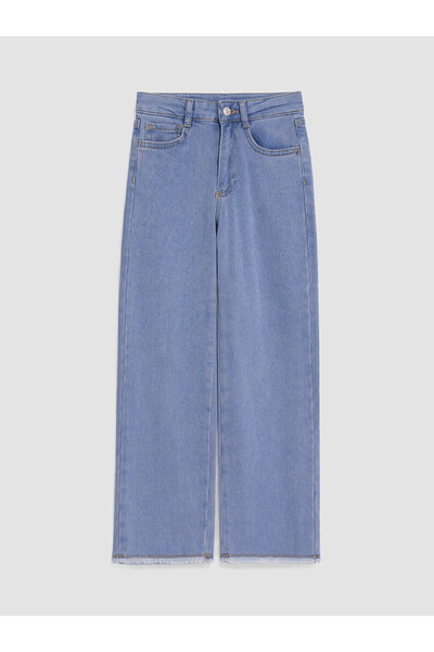 LC Waikiki Nevavm Farkıyla İndigo Straight Fit Girls' Jean Pants