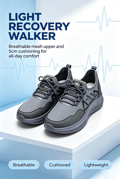 NajdEva Shop Men's Lightweight Mesh Walking Shoes with 5cm Cushioning