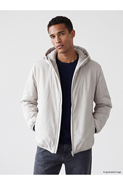 LC Waikiki Lcw Vision Beige Comfortable & Relax Men's Raincoat with Nevavm Di...