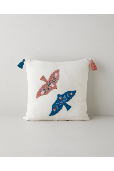 English Home Birdsong Dolgulu Kırlent 45x45 cm Natural