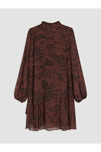 LC Waikiki TexX Store Kalitesi LCWAIKIKI Classic Bordo Şifon Desenli Standart...