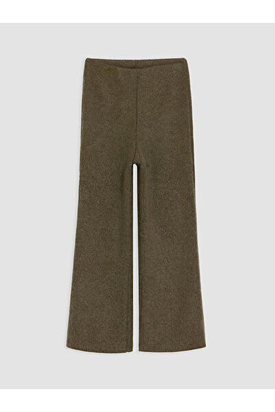 LC Waikiki Nevavm Khaki Girls' Spanish Leggings with Elastic Waist