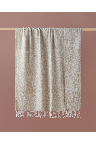 English Home Boho Flowers Koltuk Şalı 130x170 cm Bej