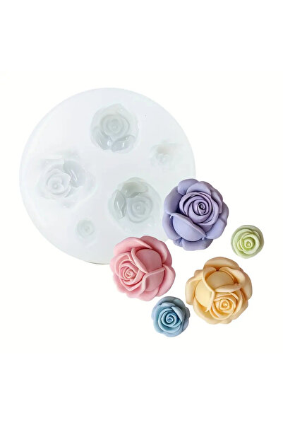 Choice WHITE 3D Rose Silicone Mold, Suitable for DIY Epoxy Resin Crafts, Clay...