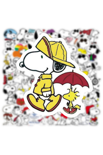 BANDAI 50 50PCS Cartoon SnoopyDog Stickers for Kids Laptop Skateboard Graffit...