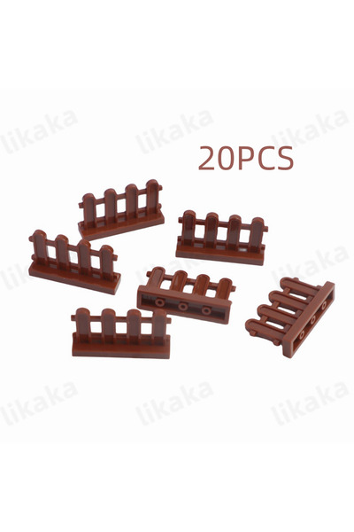 Choice 20pcs brown Fence Building Blocks Toys Parts MOC Railing Blocks Toy Co...