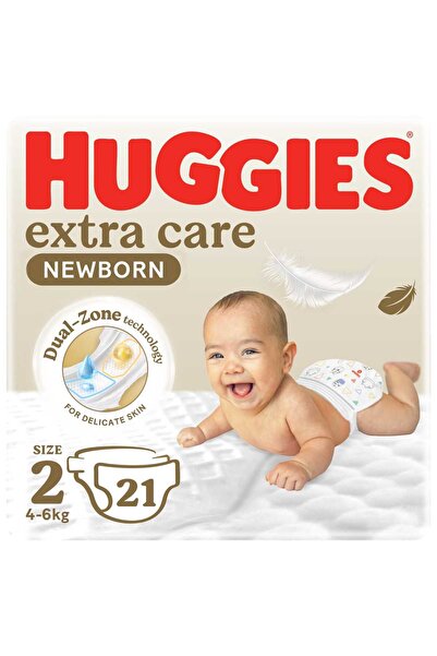 Huggies Extra Care Newborn Baby Diaper Size 2 4-6 kg Carry Pack 21 pcs