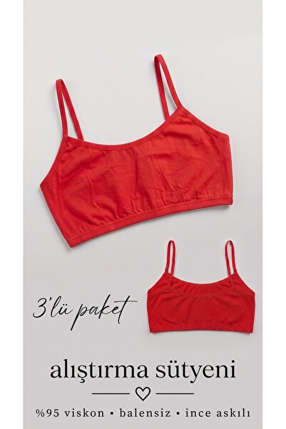 underwear bodyway Girl's 3-Piece Training Bra Without Pads, Viscose Bustier w...