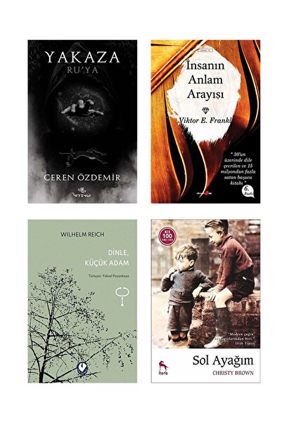 Nora Kitap Yakaza - Insanın Anlam Arayışı - Dinle Küçük Adam Wilhelm Reich - Sol Ayağım Christy Brown 4 Kitap