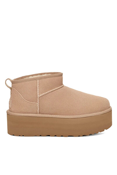 UGG Γυναικεία Classic Ultra Mini Platform Μποτάκια Μπεζ 1135092-SAN