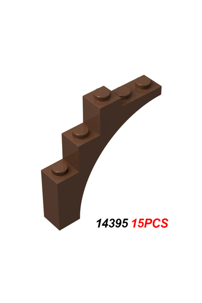 Choice Brown 15PCS MOC Bricks W. Bow 1x5x4 Arch Trunk Particles Building Bloc...
