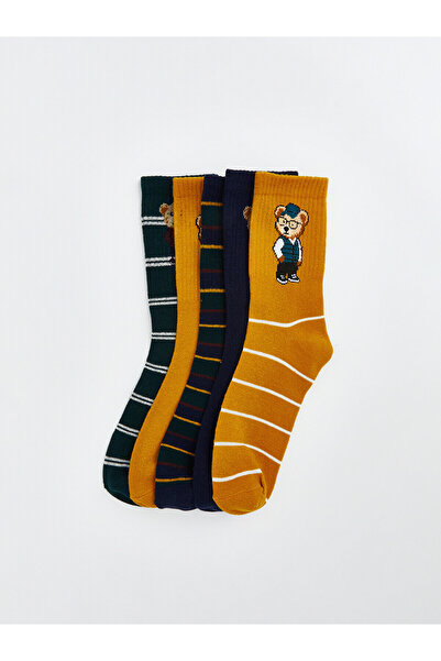 LC Waikiki Nevavm Farkıyla Lcw Kids Mixed Patterned 5-Piece Pack Boys' Socks