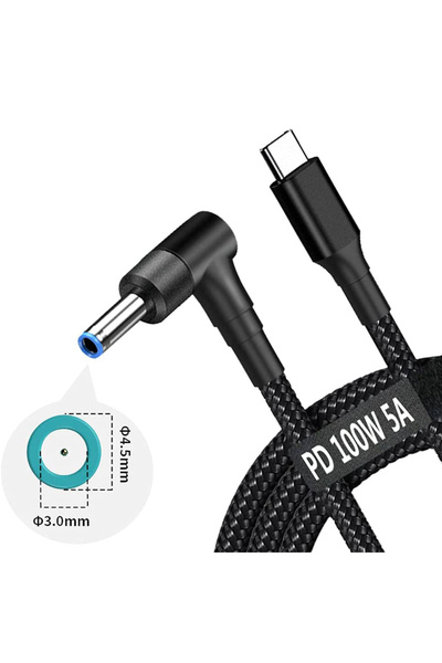 Choice شاحن طاقة تيار مستمر 45 واط 65 واط 90 واط مع محول USB من النوع C وكابل...