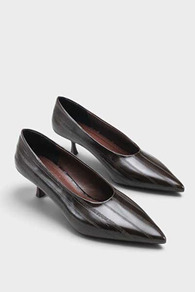 Capone Outfitters Julianna Short Heeled Metal Buckle Stiletto Shoes