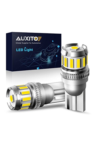 AUXITO Set 2 becuri LED auto Auxito® T10 W5W 194, CANBUS, 6500K alb rece, far...