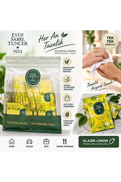 Eyüp Sabri Klasik Limon kolonyalı mendil 150 adet