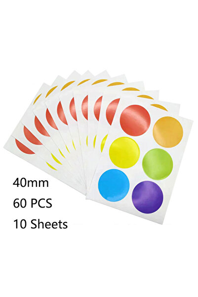 Choice 40mm 6mm 8mm 10mm 19mm 20mm 40mm Colored Dot Stickers Polka Circle Off...